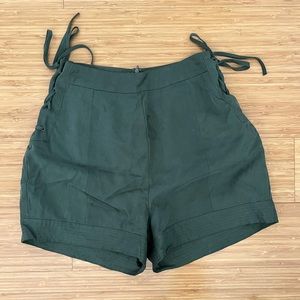 Olive green cupcakes, and cashmere lace up shorts